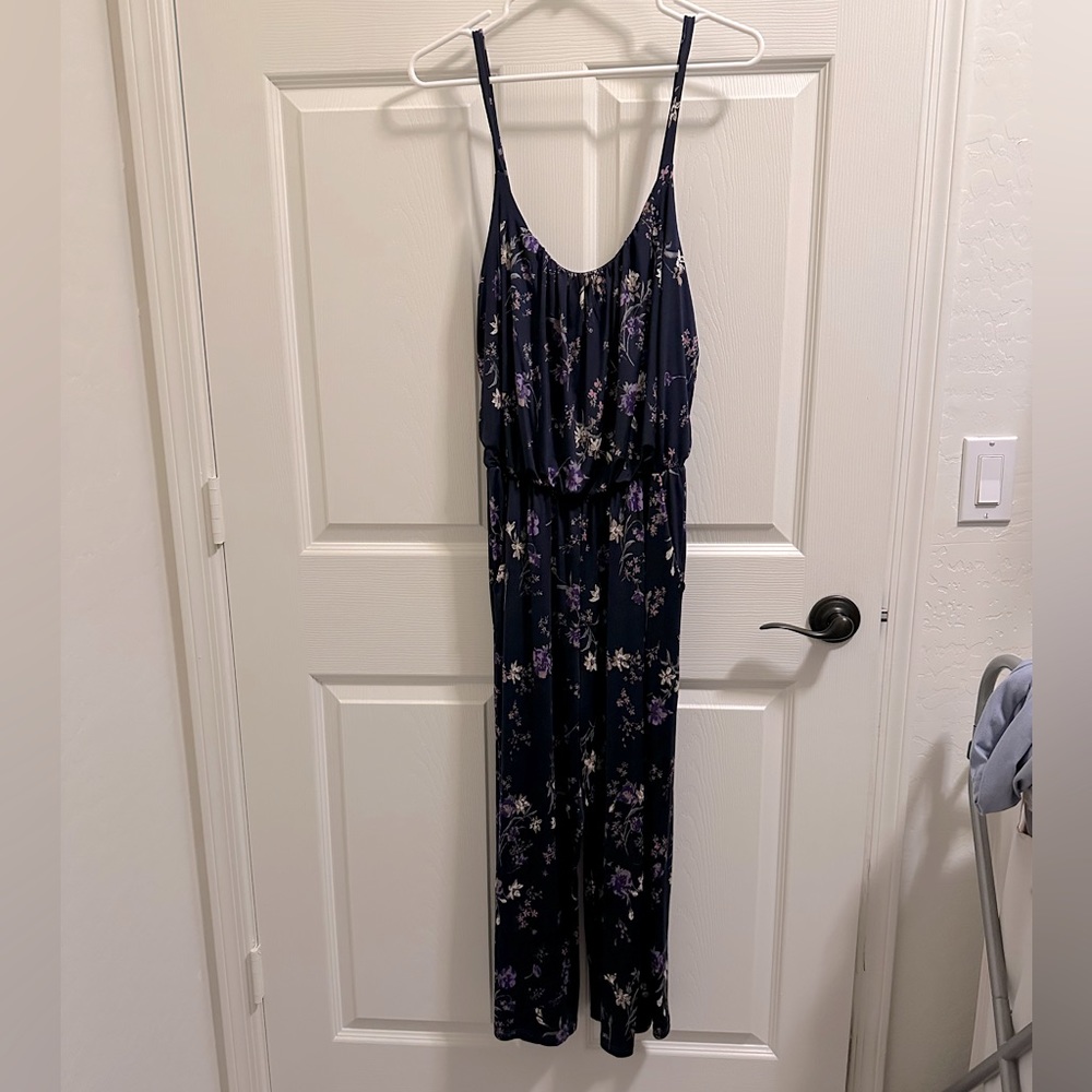 Kaileigh purple knit cropped jumpsuit